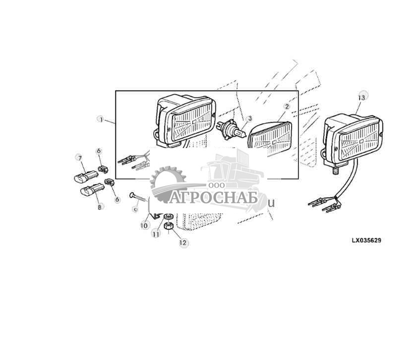 ФАРЫ H4 (КАБИНА) 